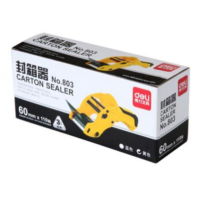 得力(deli)封箱器打包器胶带底座 适用胶带宽度60mm内胶带切割机 办公用品 颜色随机803